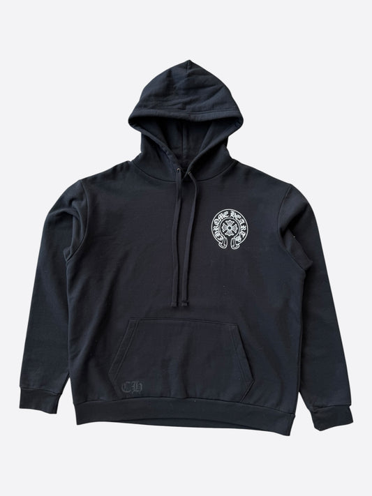 Chrome Hearts Black & White Osaka Horseshoe Logo Hoodie