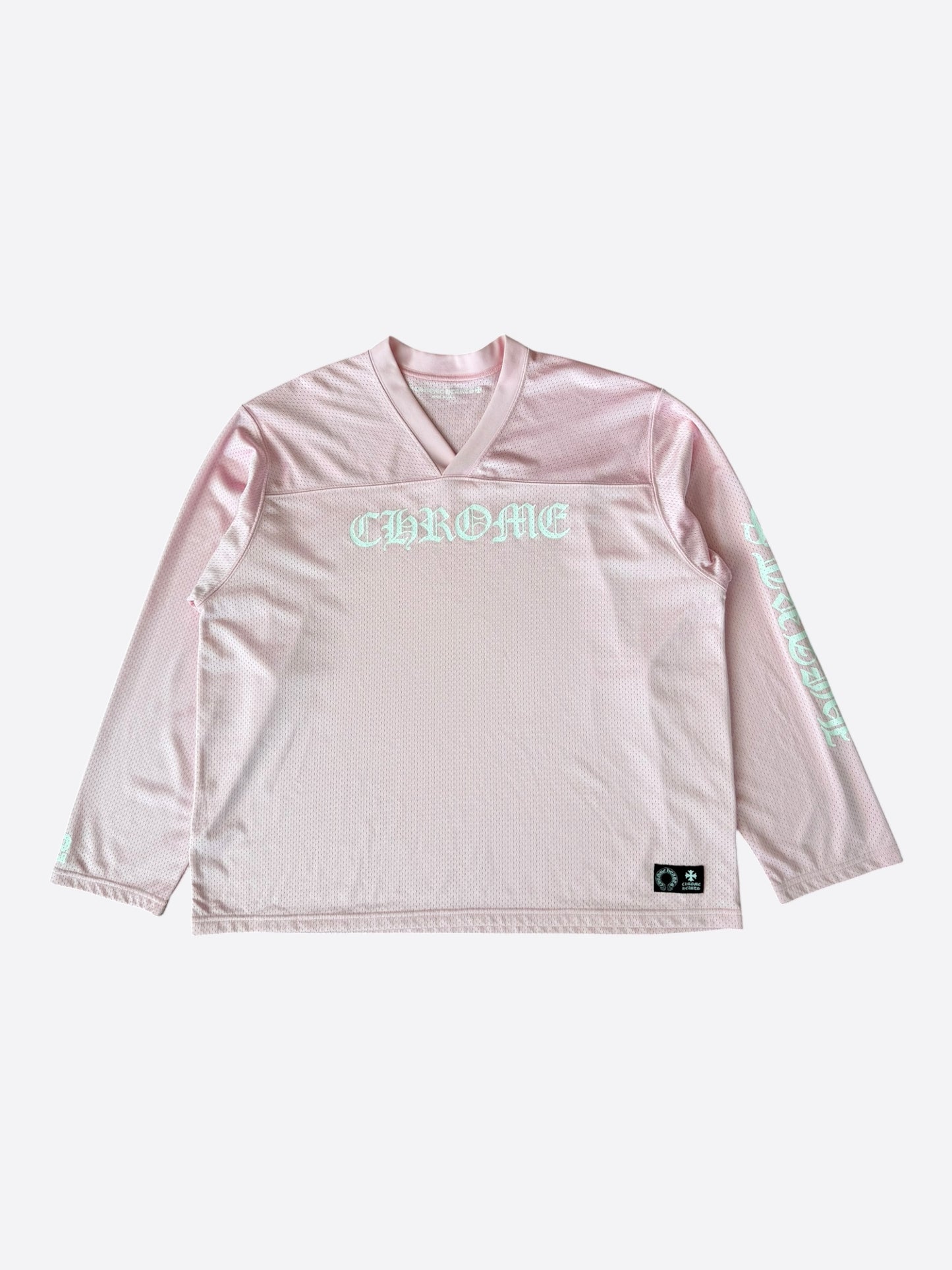 Chrome Hearts Pink & White ‘Love You’ Mesh Longsleeve Jersey