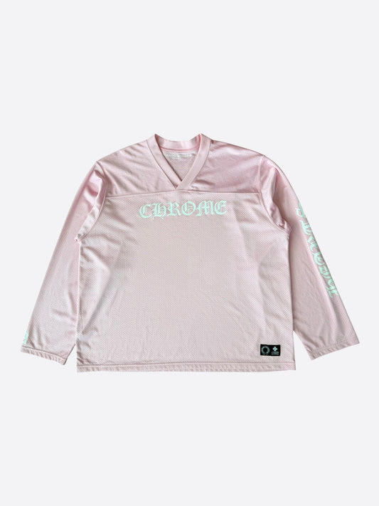 Chrome Hearts Pink & White ‘Love You’ Mesh Longsleeve Jersey