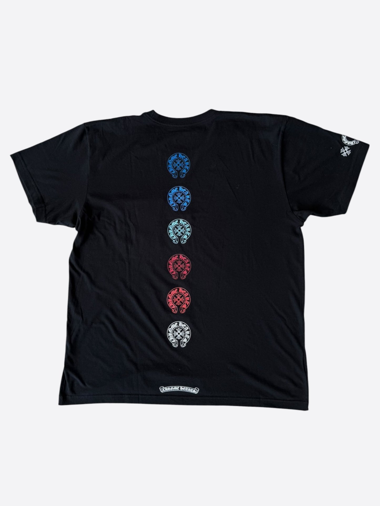 Chrome Hearts Black Multicolor Horseshoe Logo T-Shirt