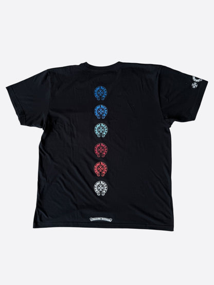 Chrome Hearts Black Multicolor Horseshoe Logo T-Shirt