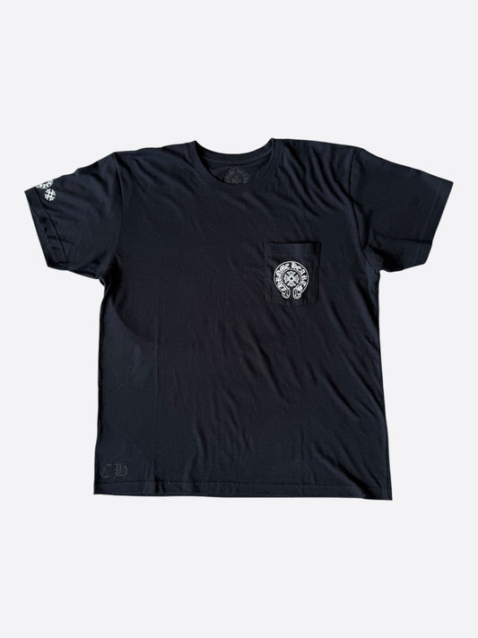 Chrome Hearts Black Multicolor Horseshoe Logo T-Shirt