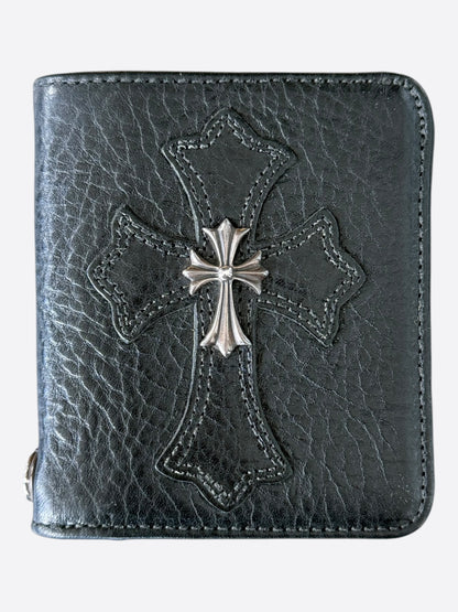 Chrome Hearts Black & Silver Cross Patch Dr. Digiacomo Wallet