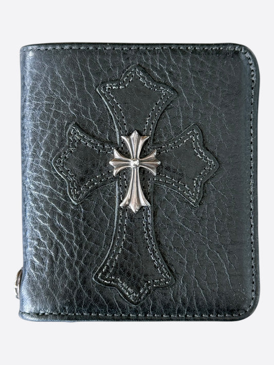 Chrome Hearts Black & Silver Cross Patch Dr. Digiacomo Wallet