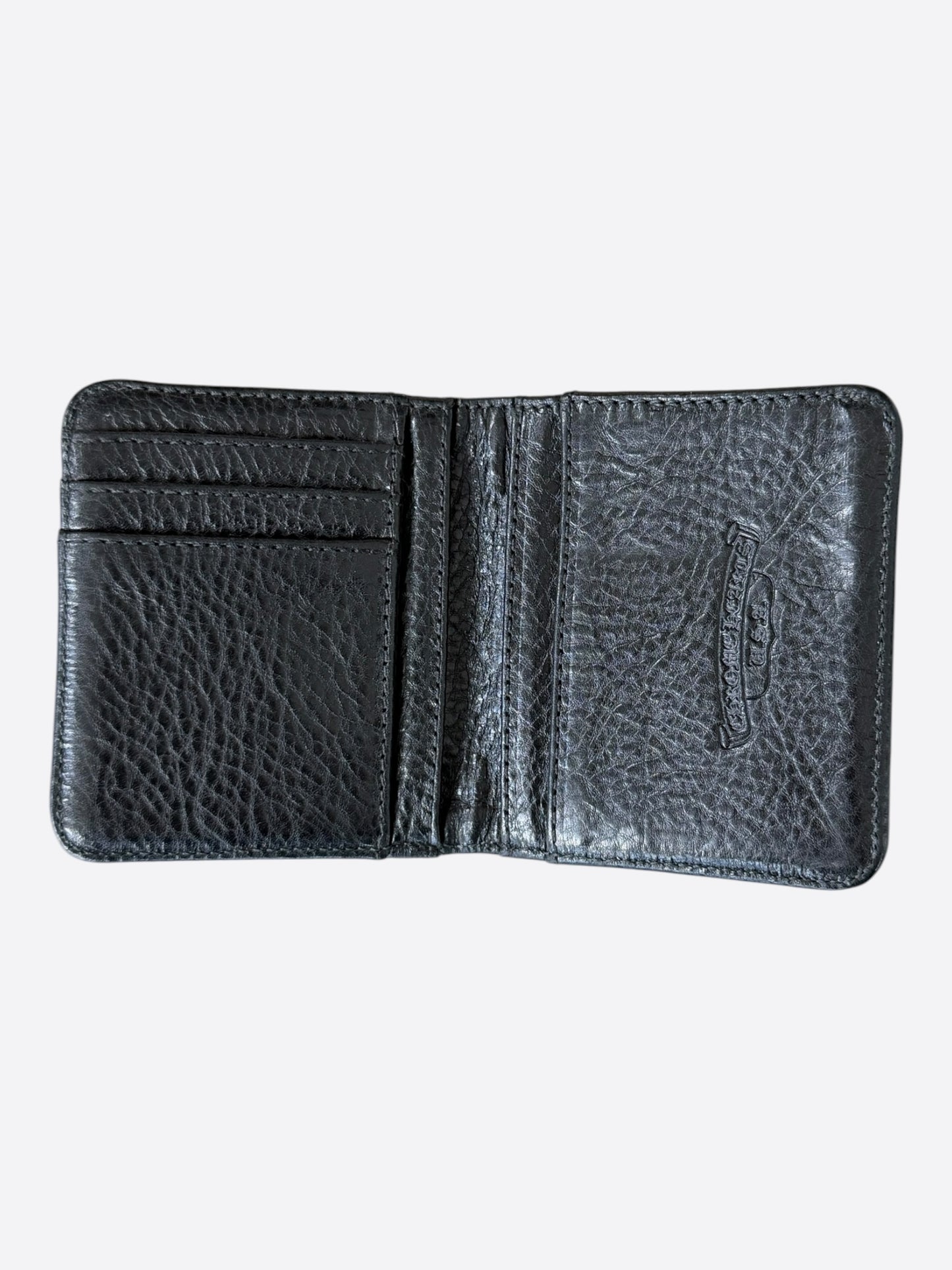 Chrome Hearts Black & Silver Cross Patch Dr. Digiacomo Wallet
