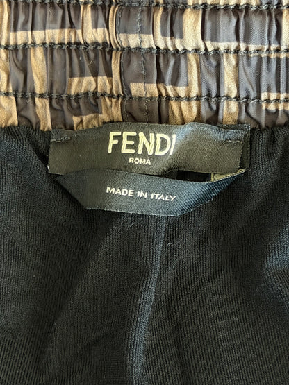 Fendi Brown & Black Monogram Swimshorts