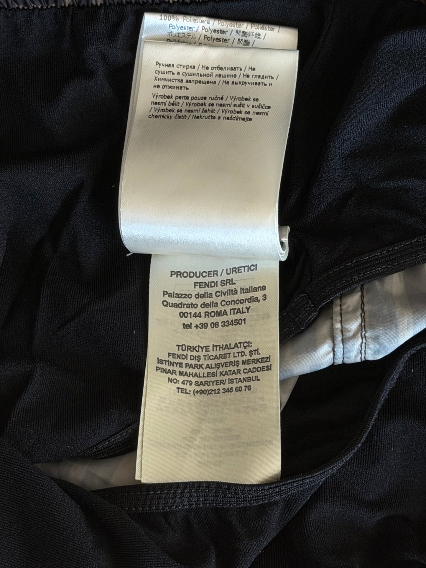 Fendi Brown & Black Monogram Swimshorts