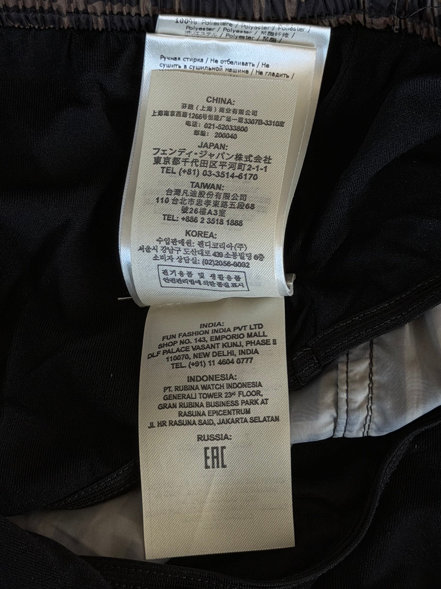 Fendi Brown & Black Monogram Swimshorts