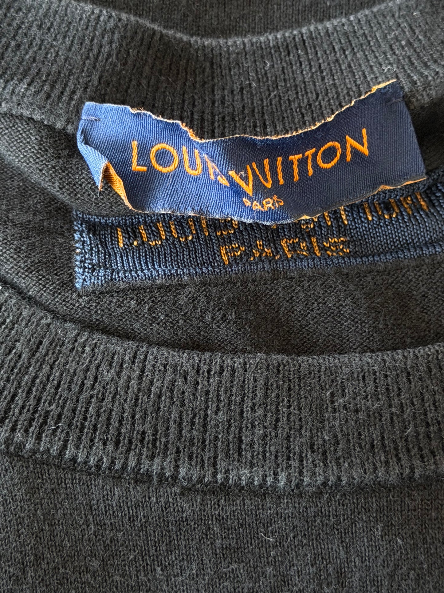Louis Vuitton Black & White Maison Intarsia T-Shirt