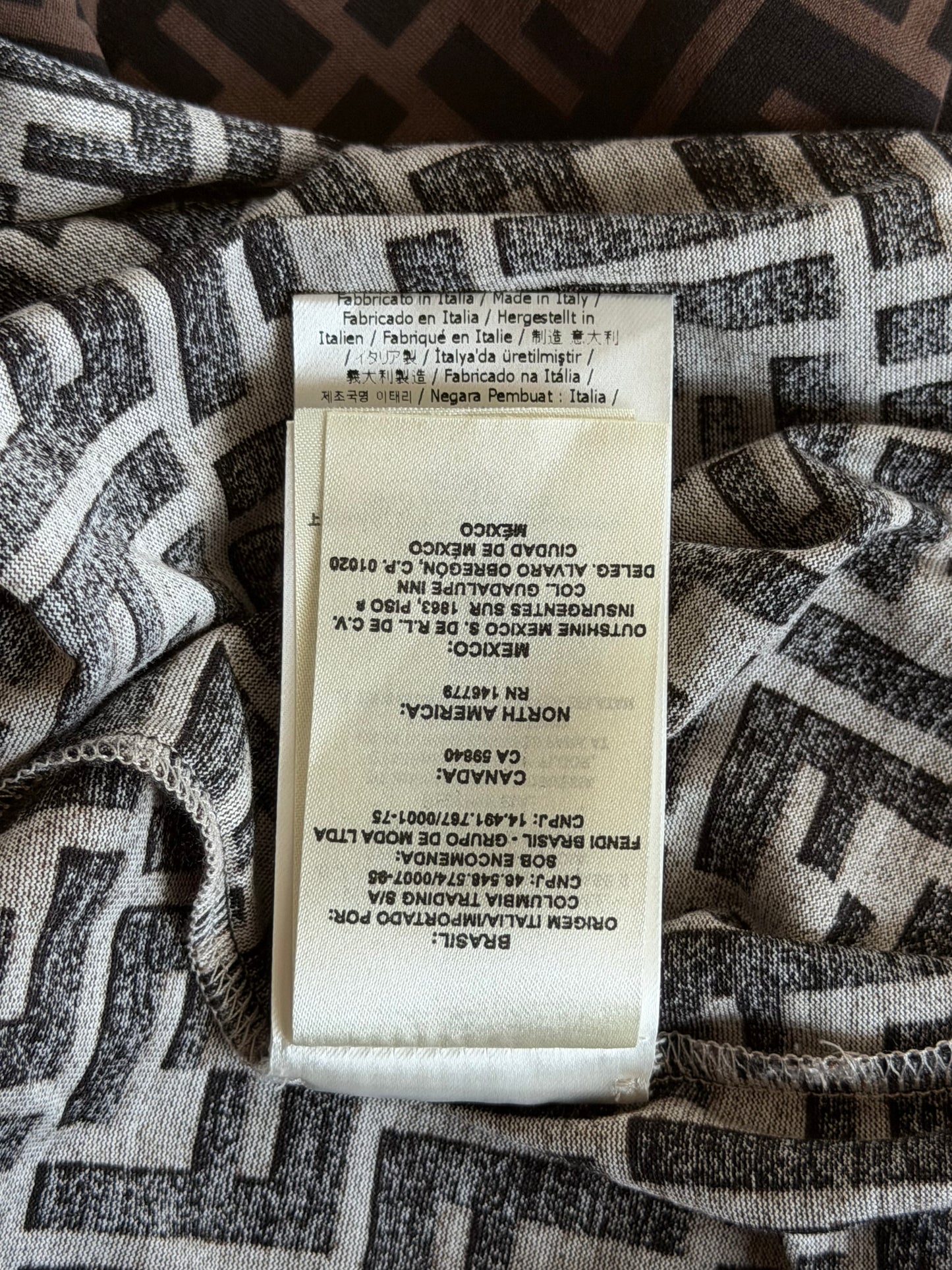 Fendi Brown & Black Monogram T-Shirt