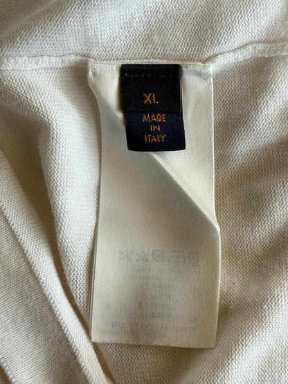 Louis Vuitton White End Goal Intarsia T-Shirt