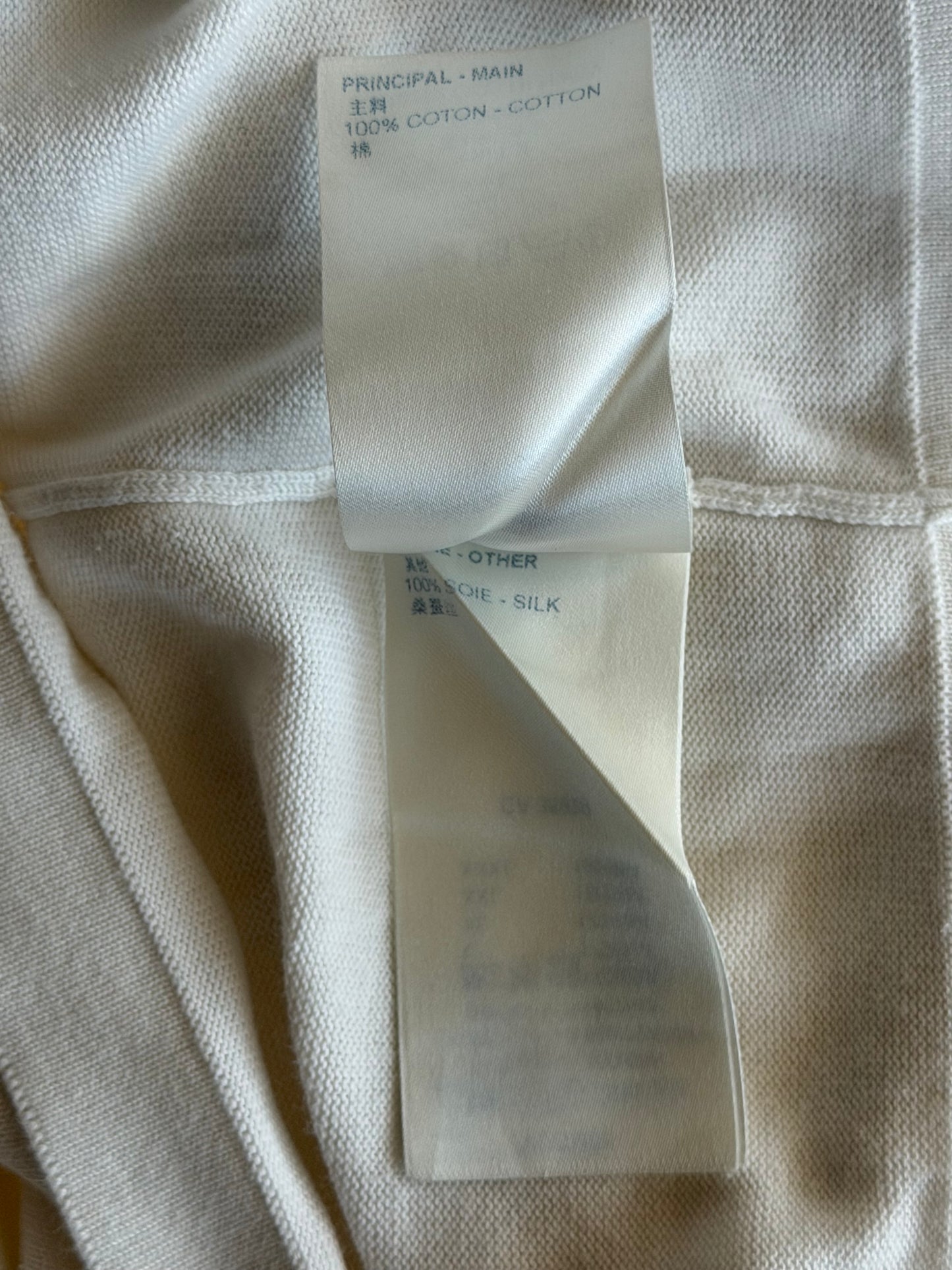 Louis Vuitton White End Goal Intarsia T-Shirt