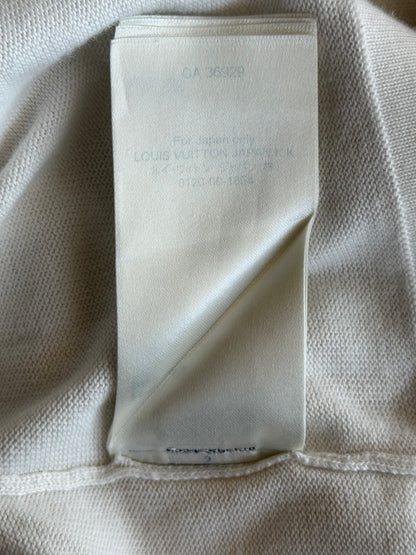 Louis Vuitton White End Goal Intarsia T-Shirt