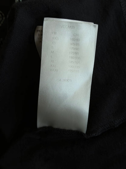 Louis Vuitton Black & White Frequency Logo Embroidered T-Shirt