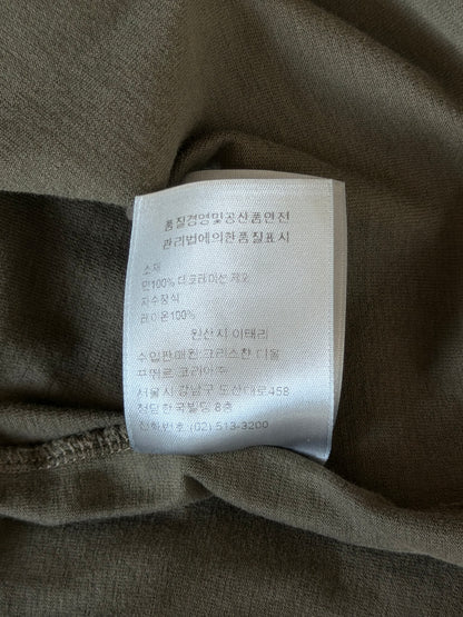 Dior Olive & White CD Icon Embroidered Logo T-Shirt