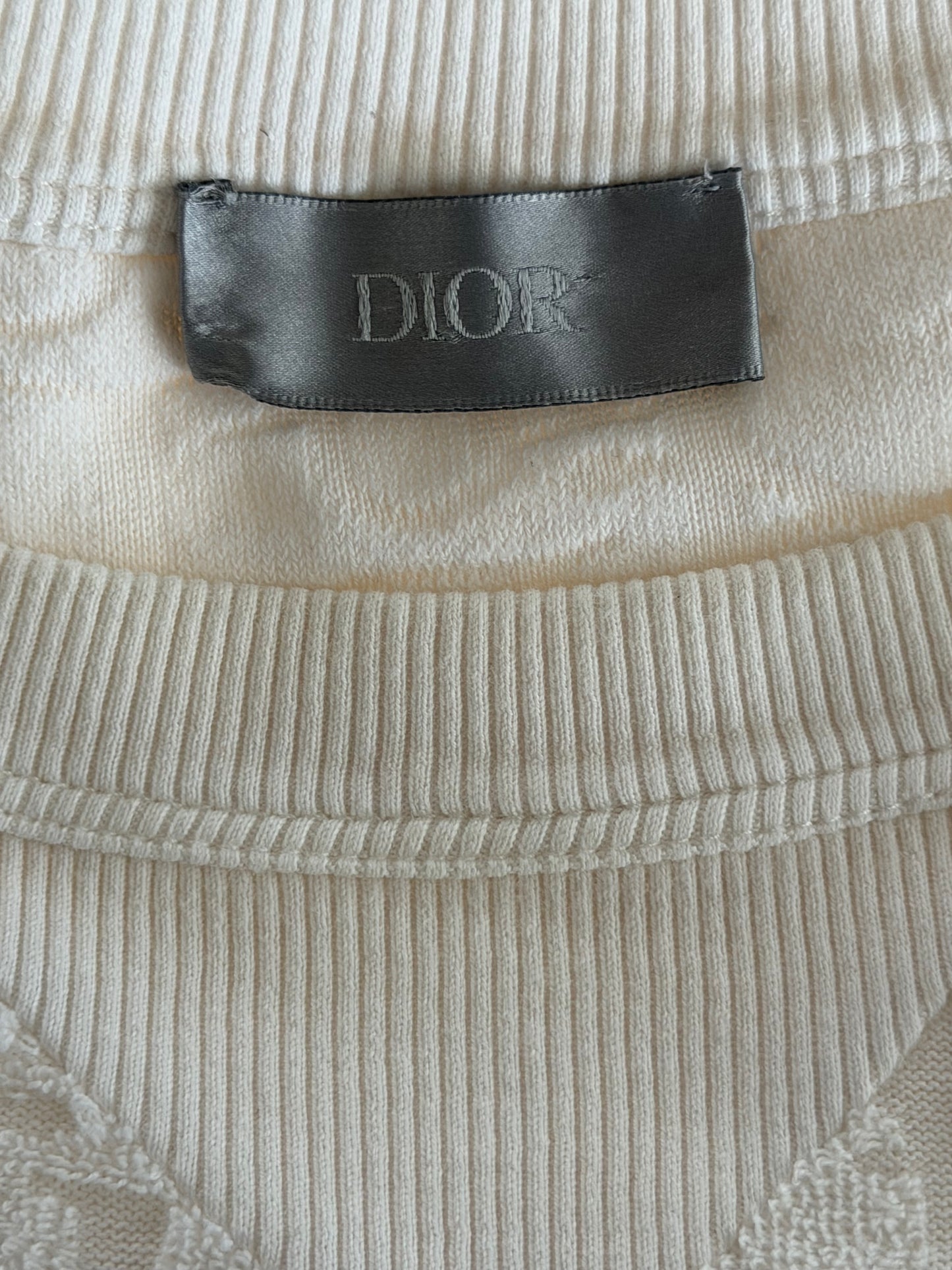 Dior White Oblique Towel T-Shirt