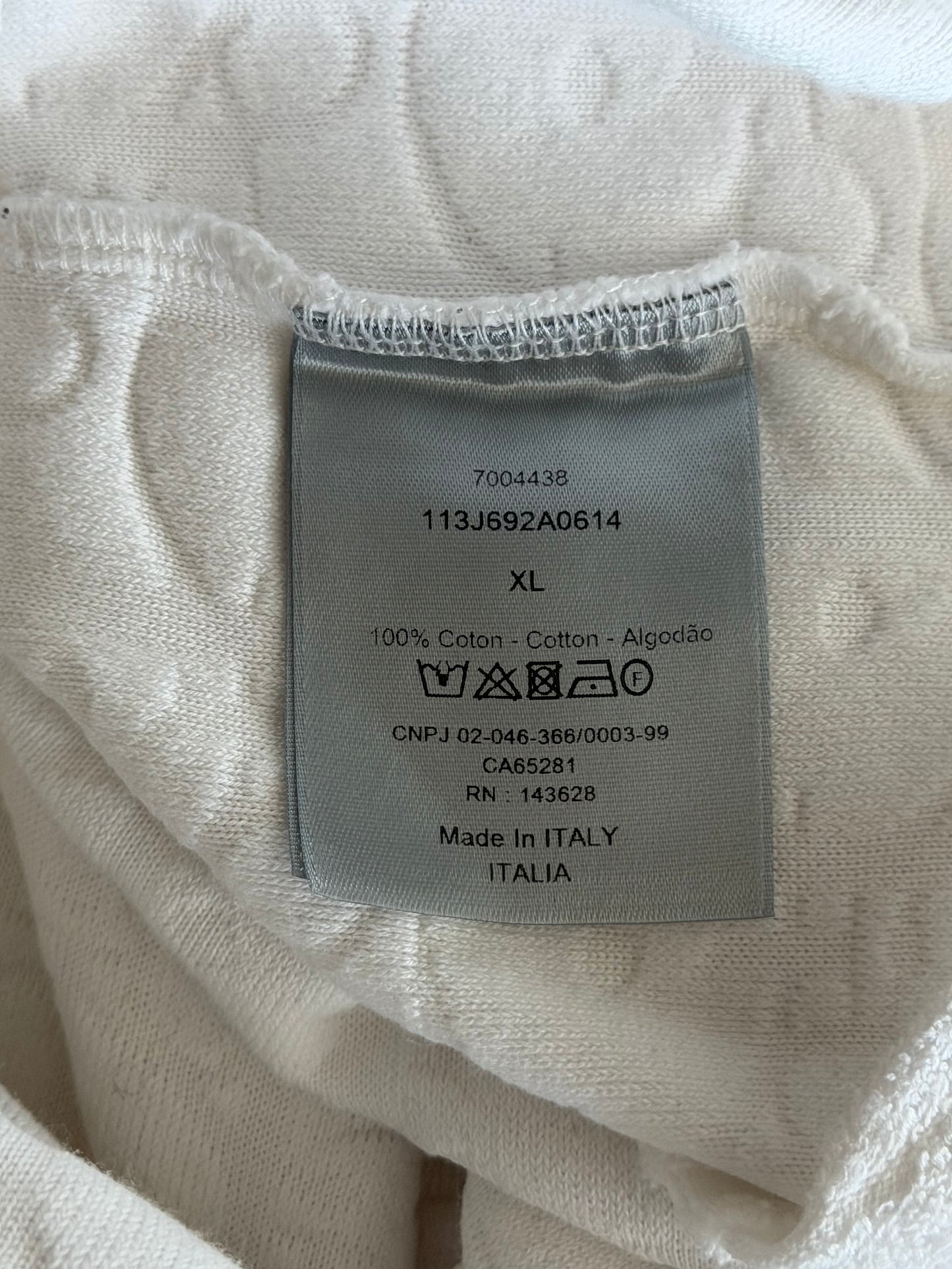 Dior White Oblique Towel T-Shirt