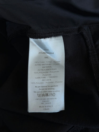 Dior Sacai Black Cotton & Nylon Embroidered Patch T-Shirt