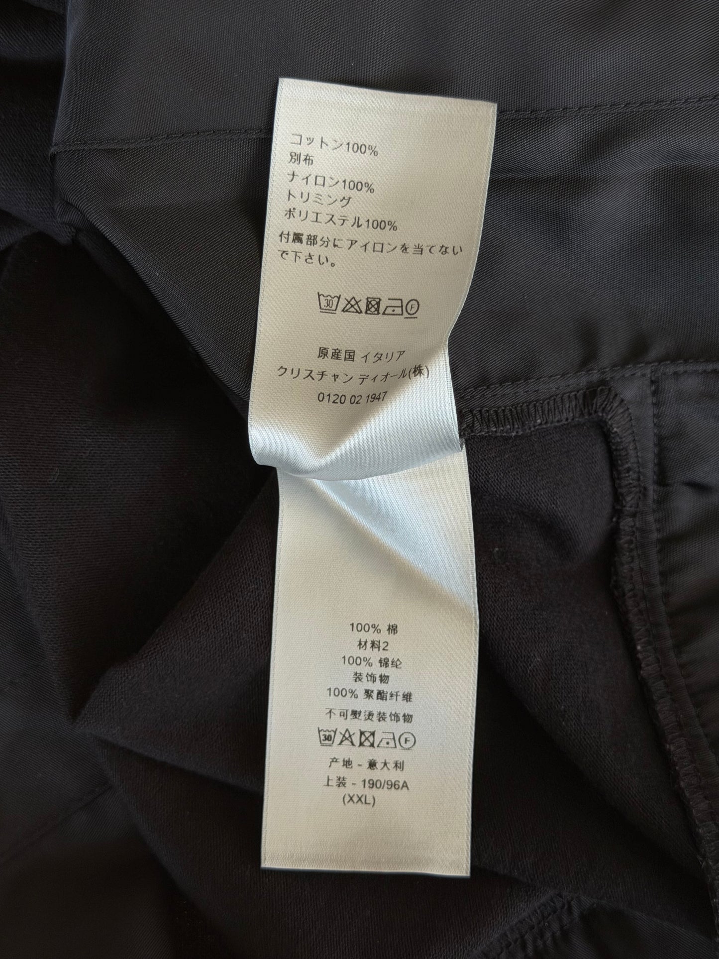 Dior Sacai Black Cotton & Nylon Embroidered Patch T-Shirt