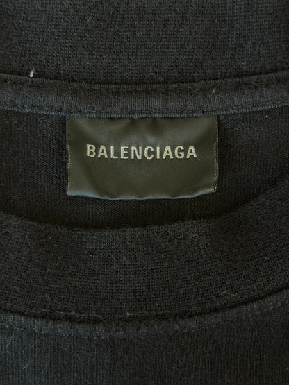 Balenciaga Black & White Hand-Drawn Logo T-Shirt