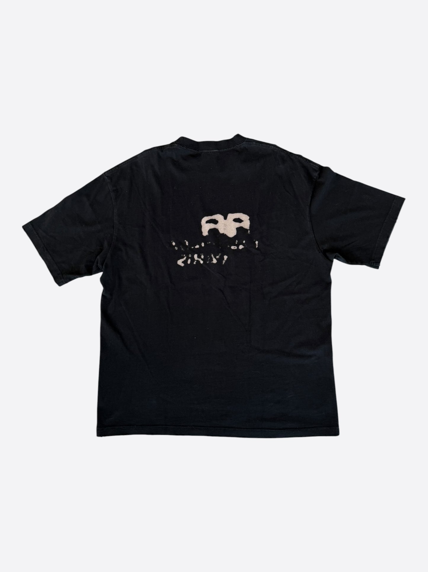 Balenciaga Black & White Hand-Drawn Logo T-Shirt