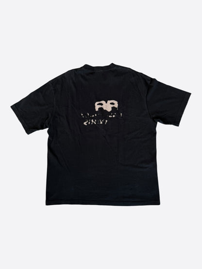 Balenciaga Black & White Hand-Drawn Logo T-Shirt