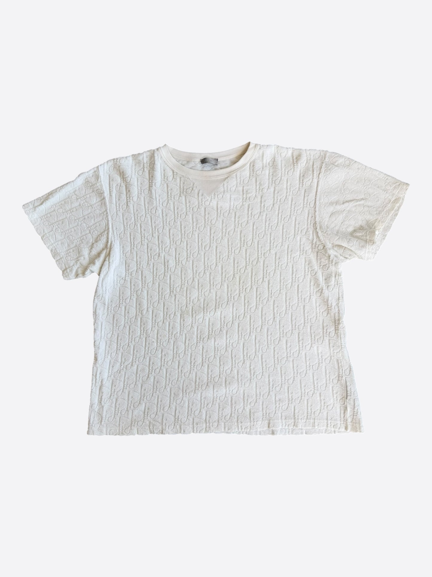 Dior White Oblique Towel T-Shirt