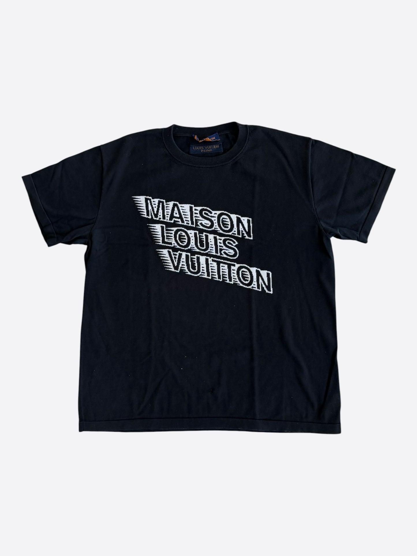Louis Vuitton Black & White Maison Intarsia T-Shirt