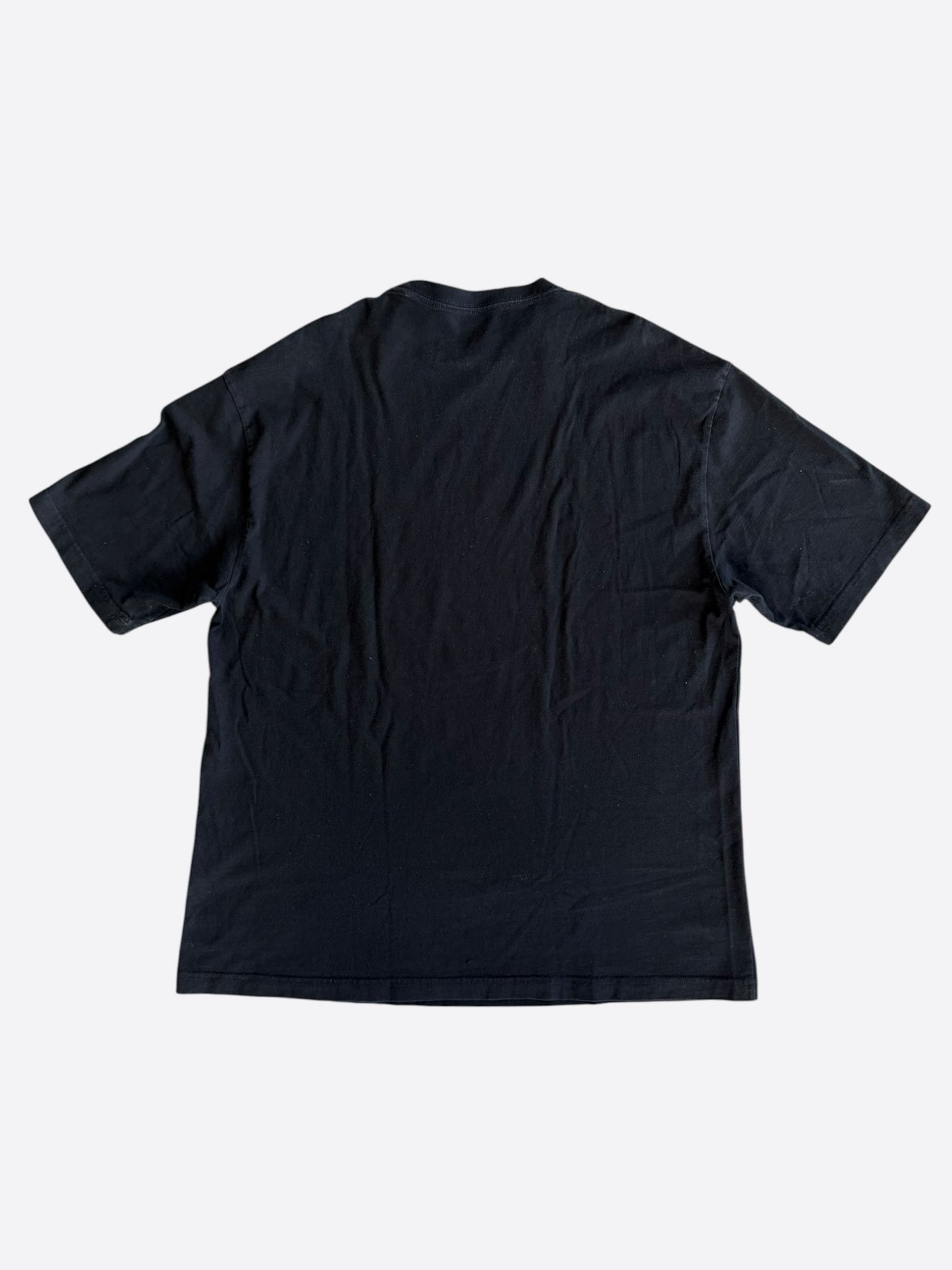 Balenciaga Black & White Embroidered Logo T-Shirt
