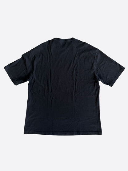 Balenciaga Black & White Embroidered Logo T-Shirt