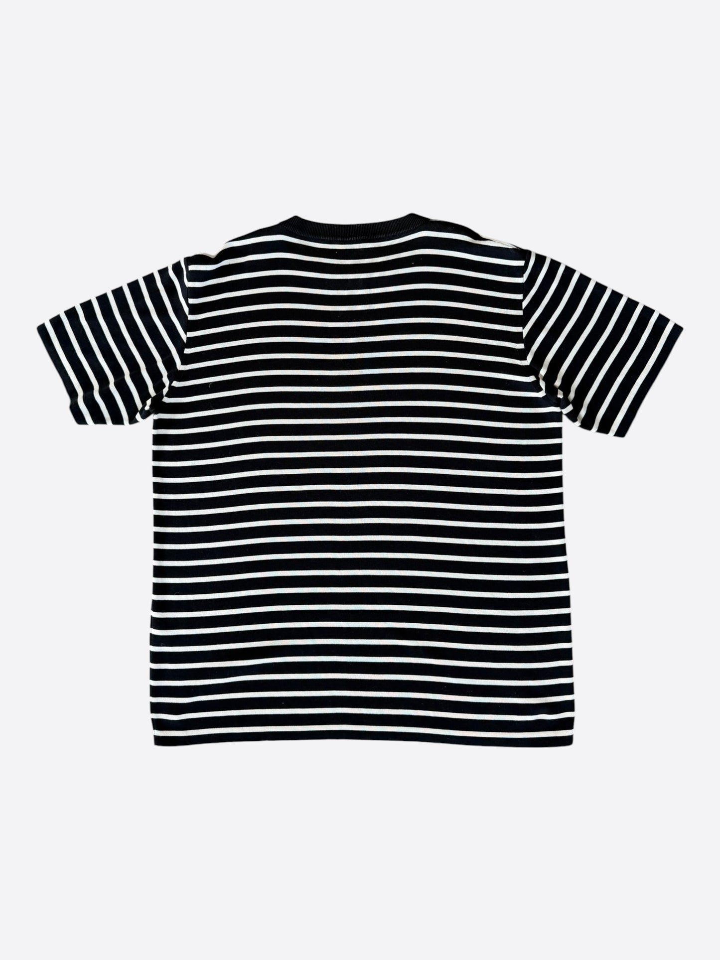 Dior Black & White Striped Logo T-Shirt