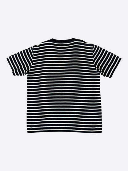 Dior Black & White Striped Logo T-Shirt