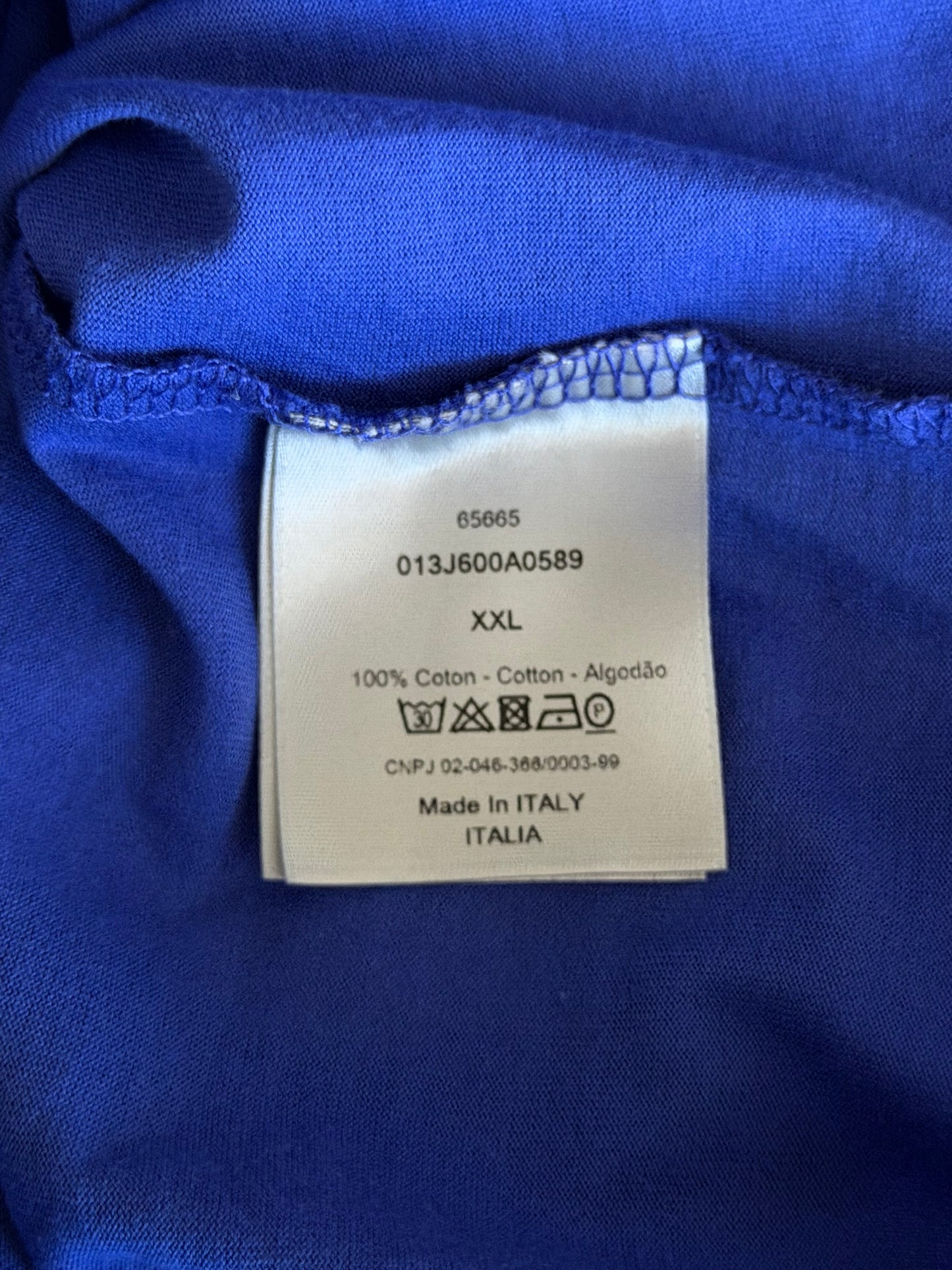 Dior Blue CD Icon Embroidered Logo T-Shirt