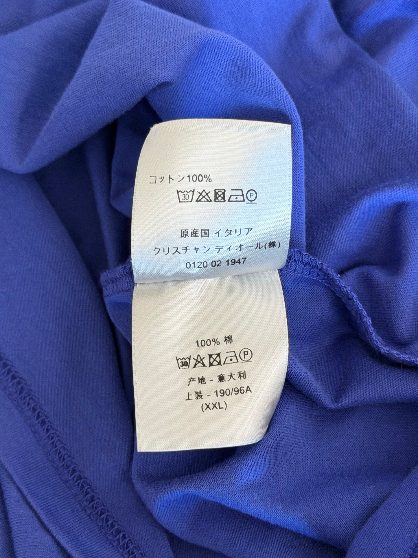 Dior Blue CD Icon Embroidered Logo T-Shirt