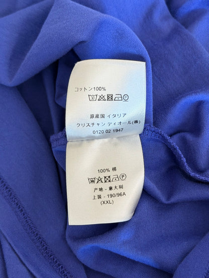 Dior Blue CD Icon Embroidered Logo T-Shirt