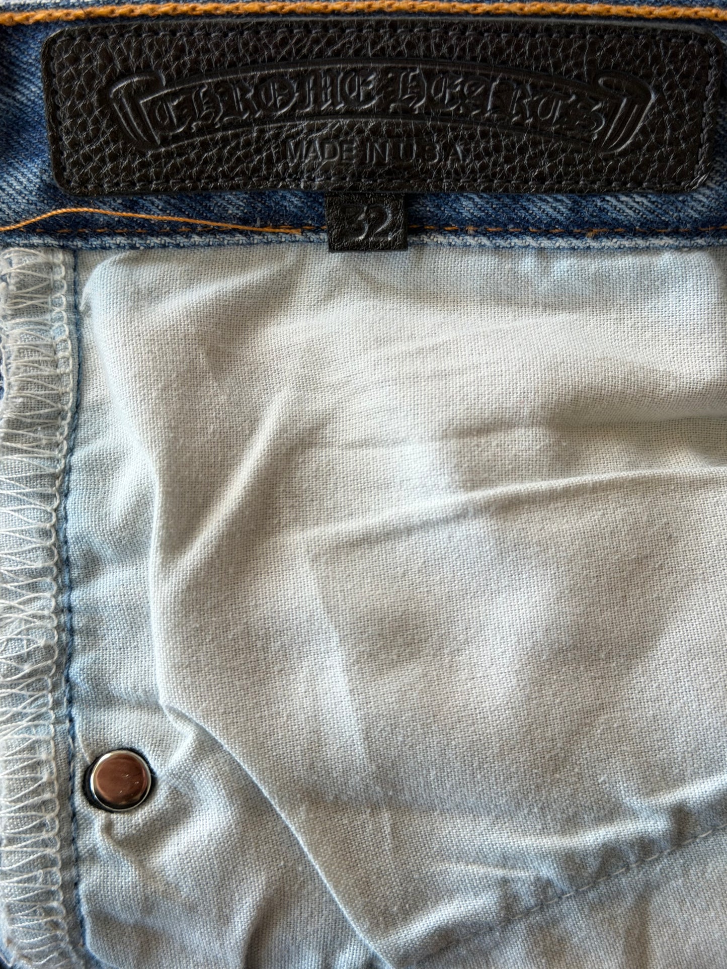 Chrome Hearts Levis Blue & Black Cross Patch Jeans