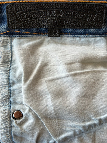 Chrome Hearts Levis Blue & Black Cross Patch Jeans
