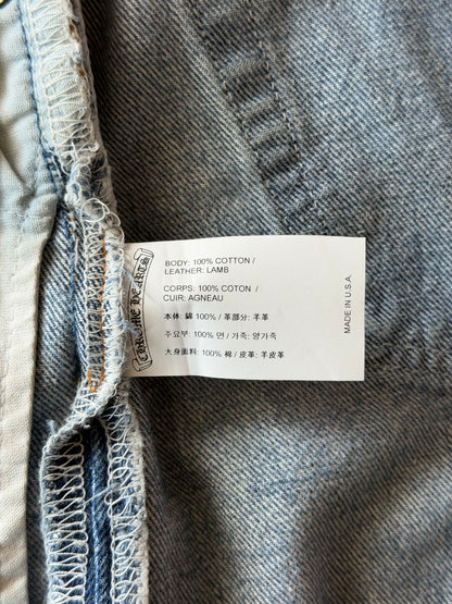 Chrome Hearts Levis Blue & Black Cross Patch Jeans