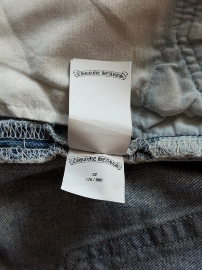 Chrome Hearts Levis Blue & Black Cross Patch Jeans