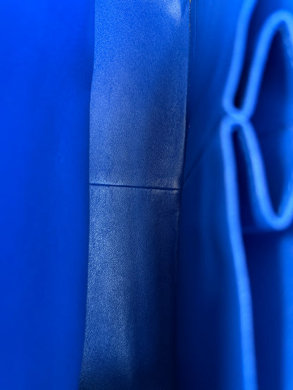 Chanel Blue Jersey Quilted Jumbo Flap Bag