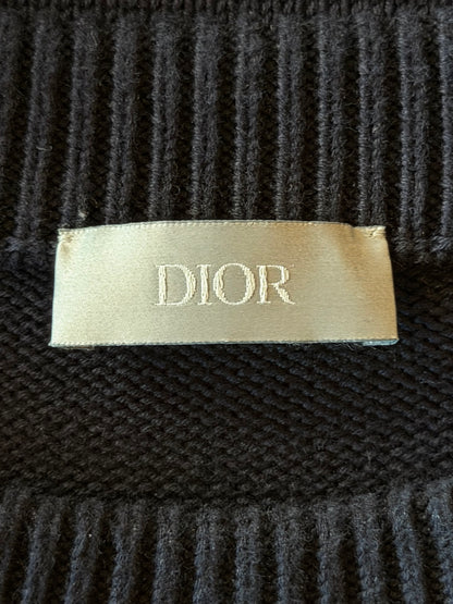 Dior Navy & Beige Oblique Knit Sweater