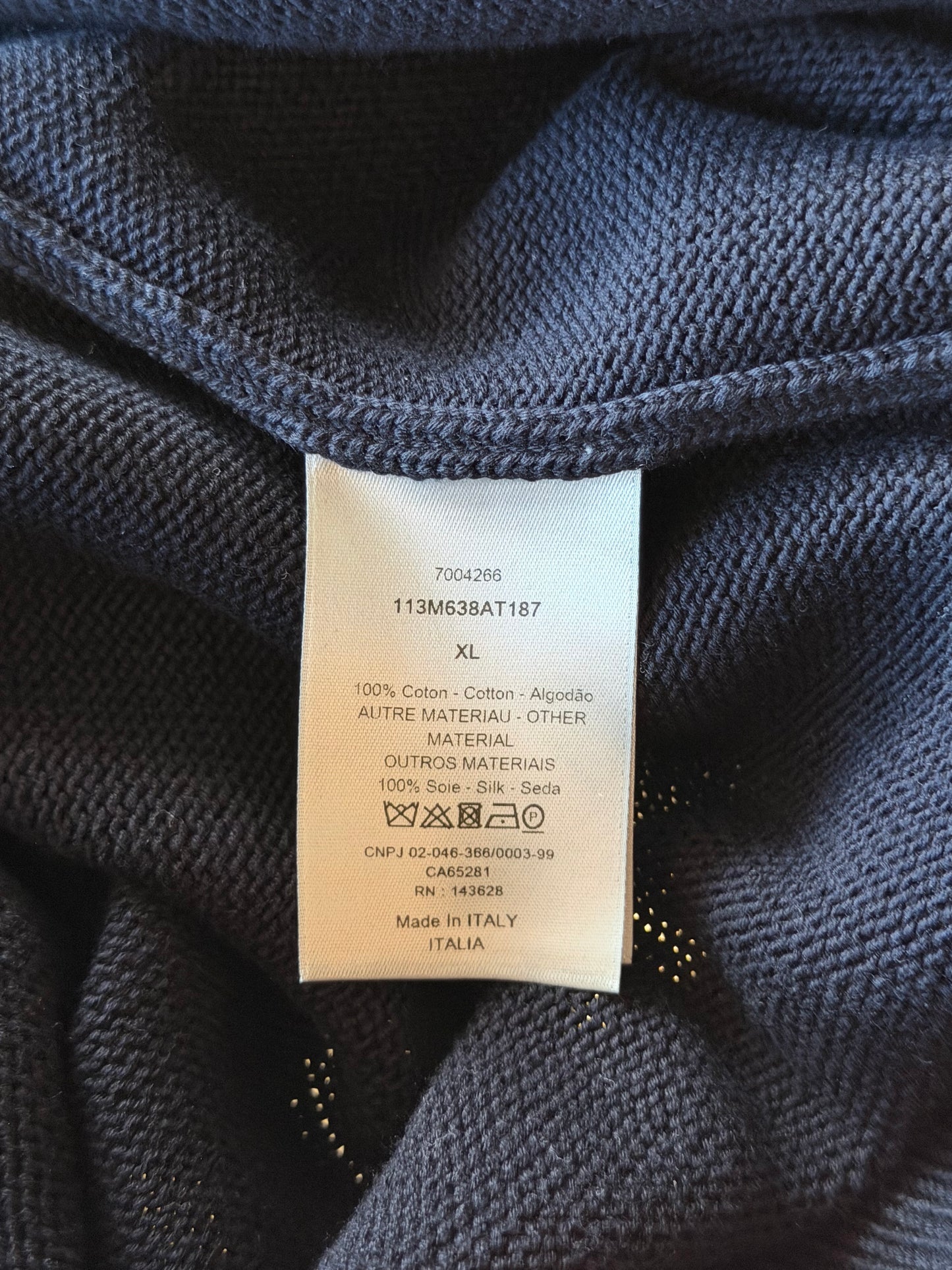 Dior Navy & Beige Oblique Knit Sweater