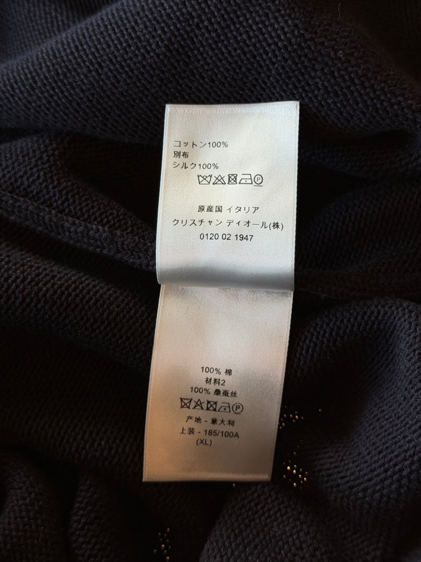 Dior Navy & Beige Oblique Knit Sweater