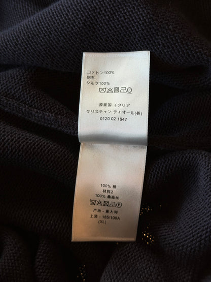 Dior Navy & Beige Oblique Knit Sweater