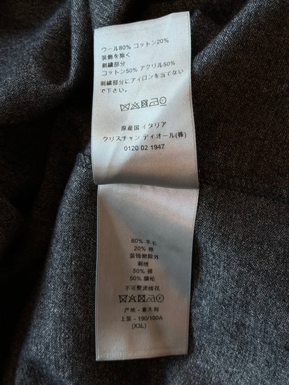 Dior Black Pinstripe Atelier Embroidered Logo T-Shirt