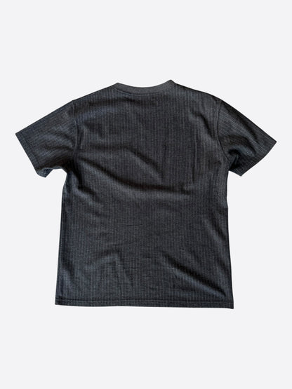 Dior Black Pinstripe Atelier Embroidered Logo T-Shirt