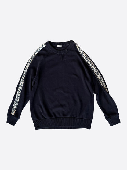 Dior Navy & Beige Oblique Knit Sweater