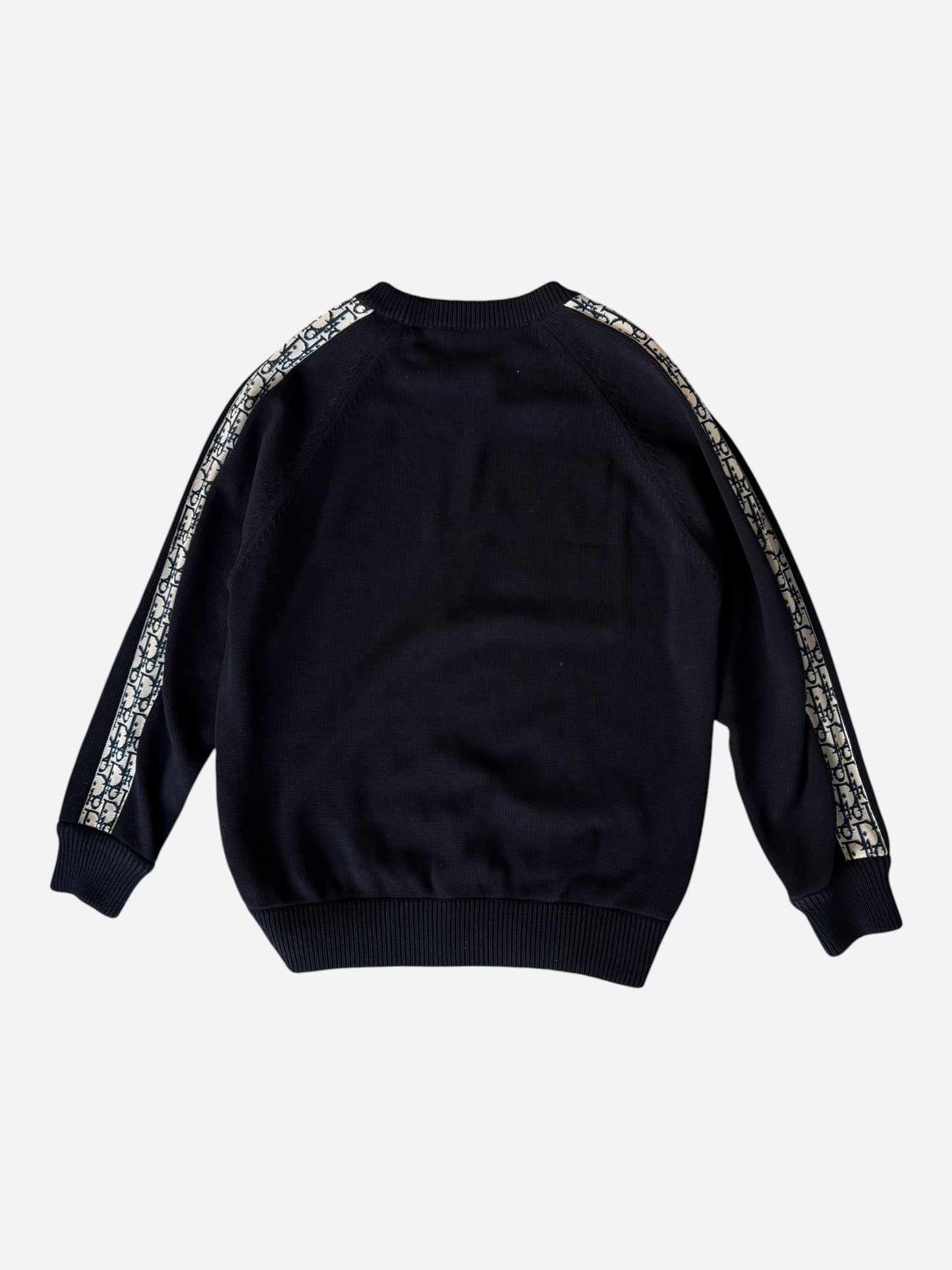 Dior Navy & Beige Oblique Knit Sweater