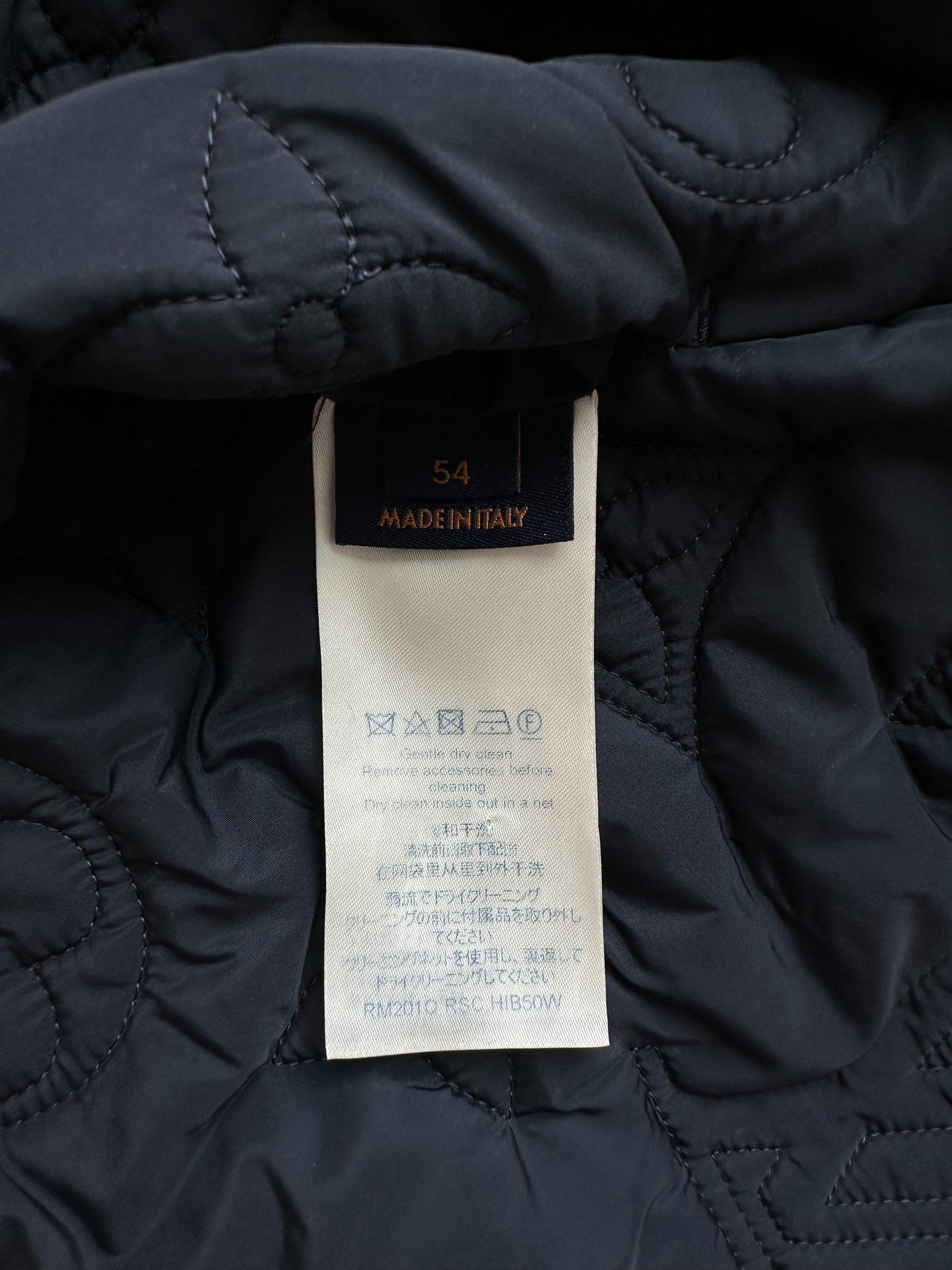 Louis Vuitton® Doubleface Monogram Coat Navy. Size 48