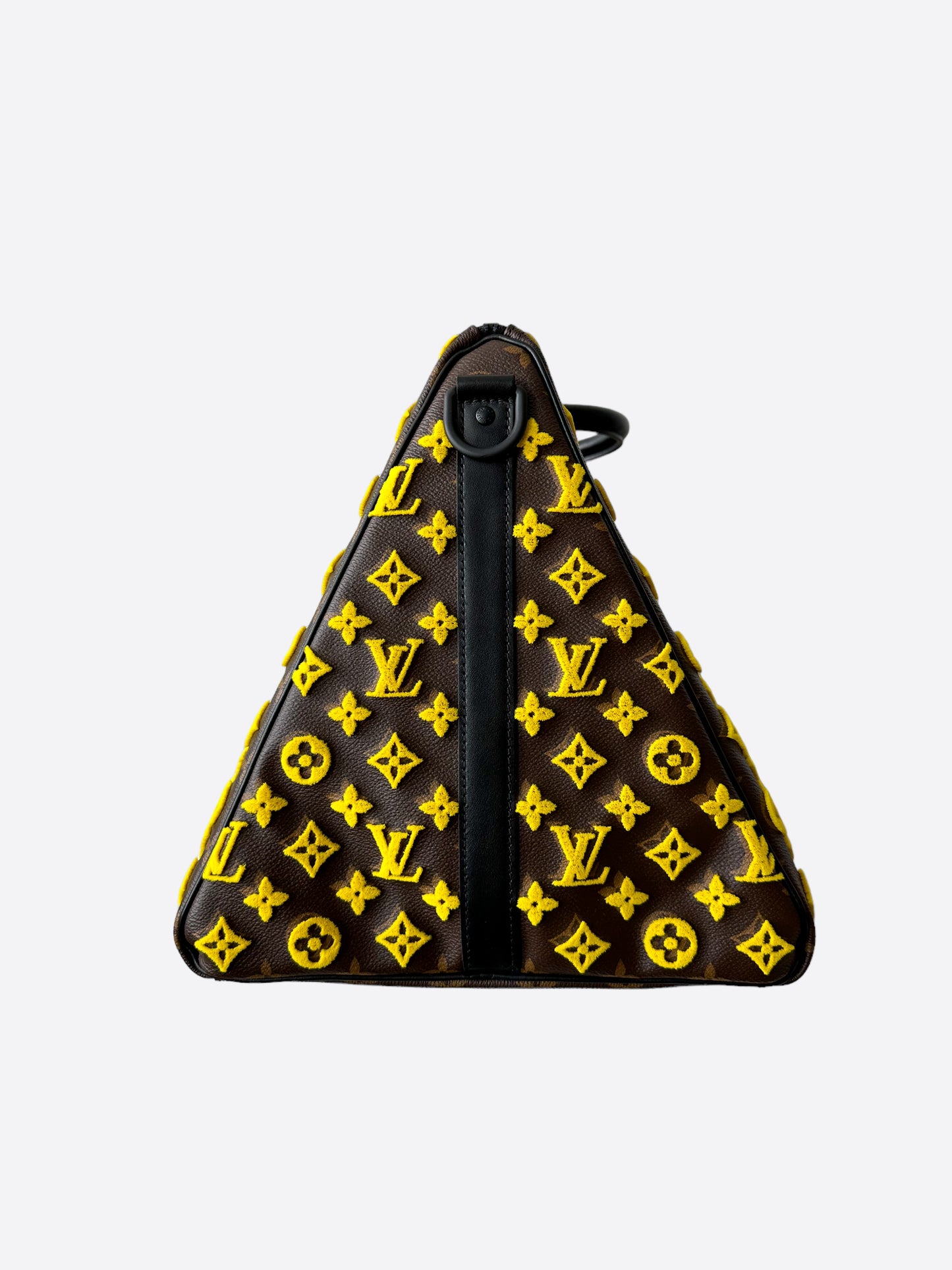 Louis Vuitton Brown & Yellow Monogram Tuffetage Triangle Keepall 50